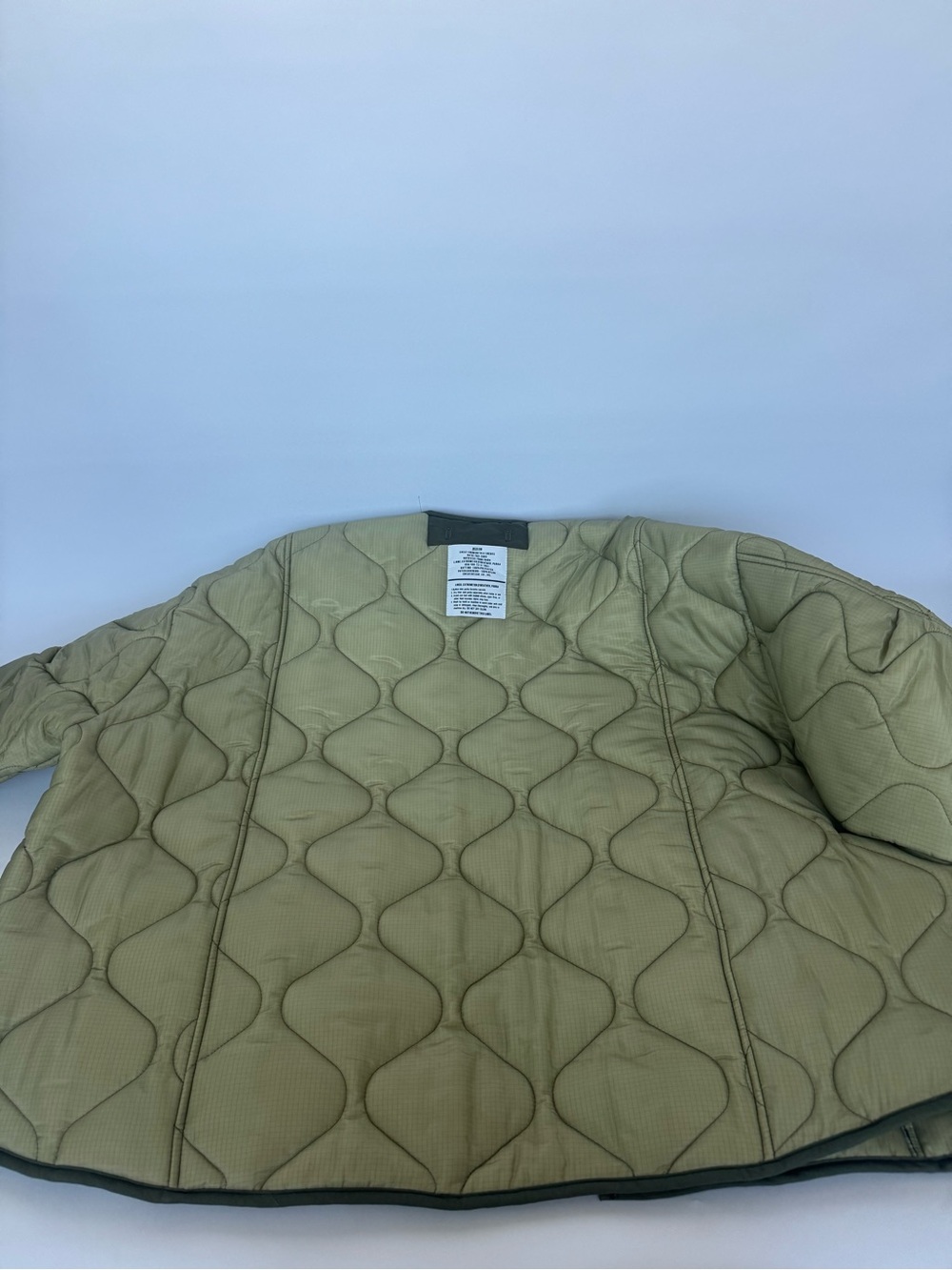 The Frankie Shop Olive Green Quilted Teddy Jacket - Picture 2 of 5